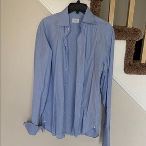 Zegna Light Blue Men's Dress Shirt  38/15